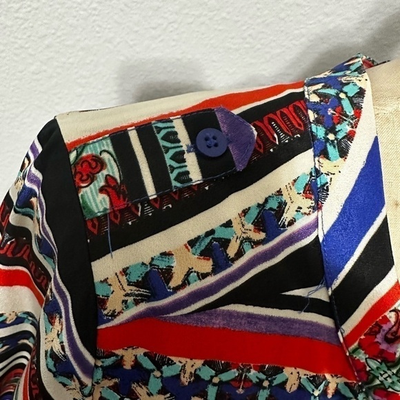 Collective Concepts Blouse. Size Small. Floral stripe print. Button front. - Picture 6 of 11